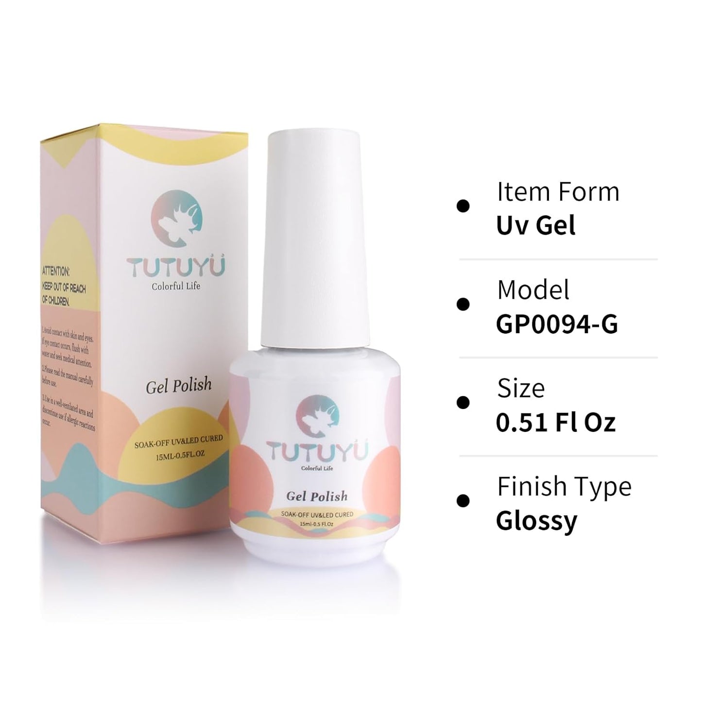 Glitter Deep Purple Gel Polish,15ml UV/LED Soak Off Sparkly Shimmer Dark Violets Purple Gel Nail Polish for Manicure Salon or DIY Nail Art at Home,Women Girls Gifts - GP0094