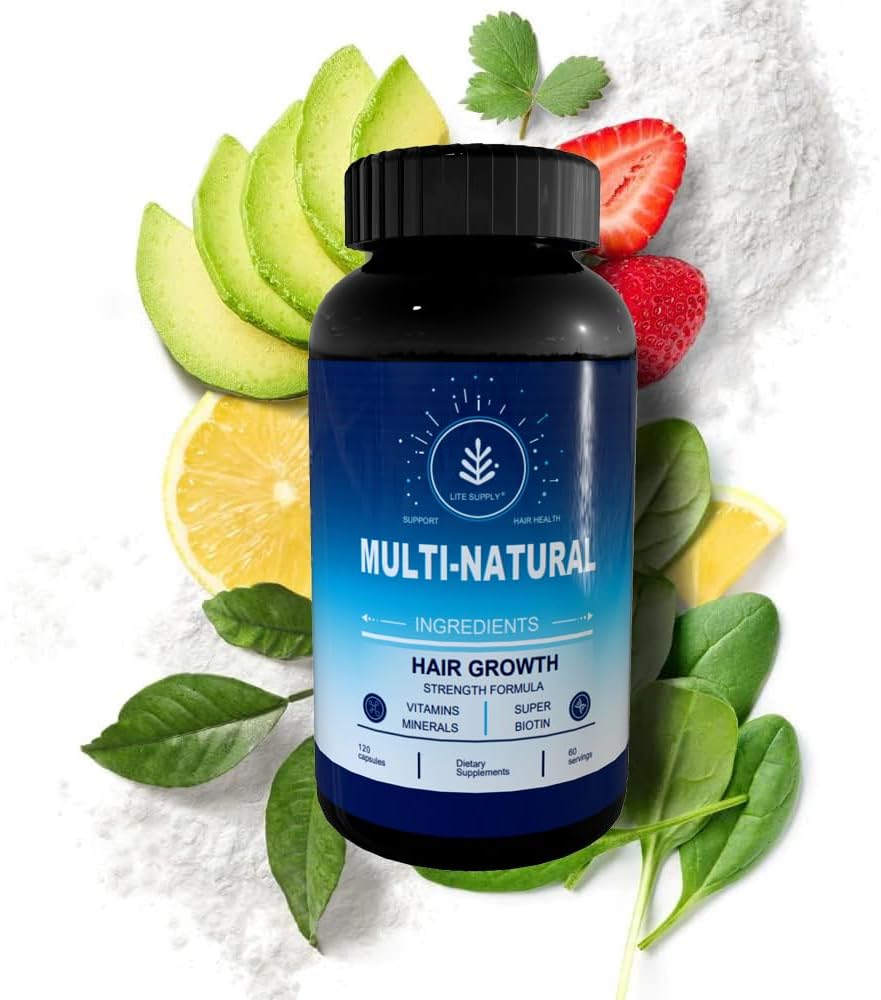 Hair Growth Vitamins for Women & Men, 120 Hair Growth Capsules, Natural Hair Thickening Products for w/Biotin 5000mcg, Collagen & Zinc - Hair Supplement, Regrowth Hair Vitamins