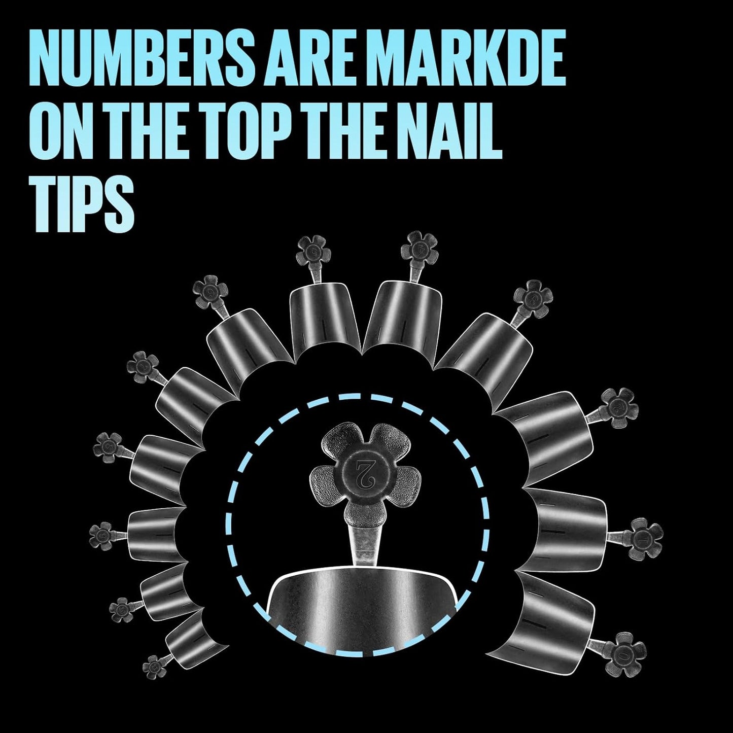 TOMICCA Short Squoval Nail Tips, 240Pcs Acrylic Half Cover Tips, 12 Sizes No C Curve Full Matte Gel Nail Tips, Nail Extension Tips for Beginner and Professional