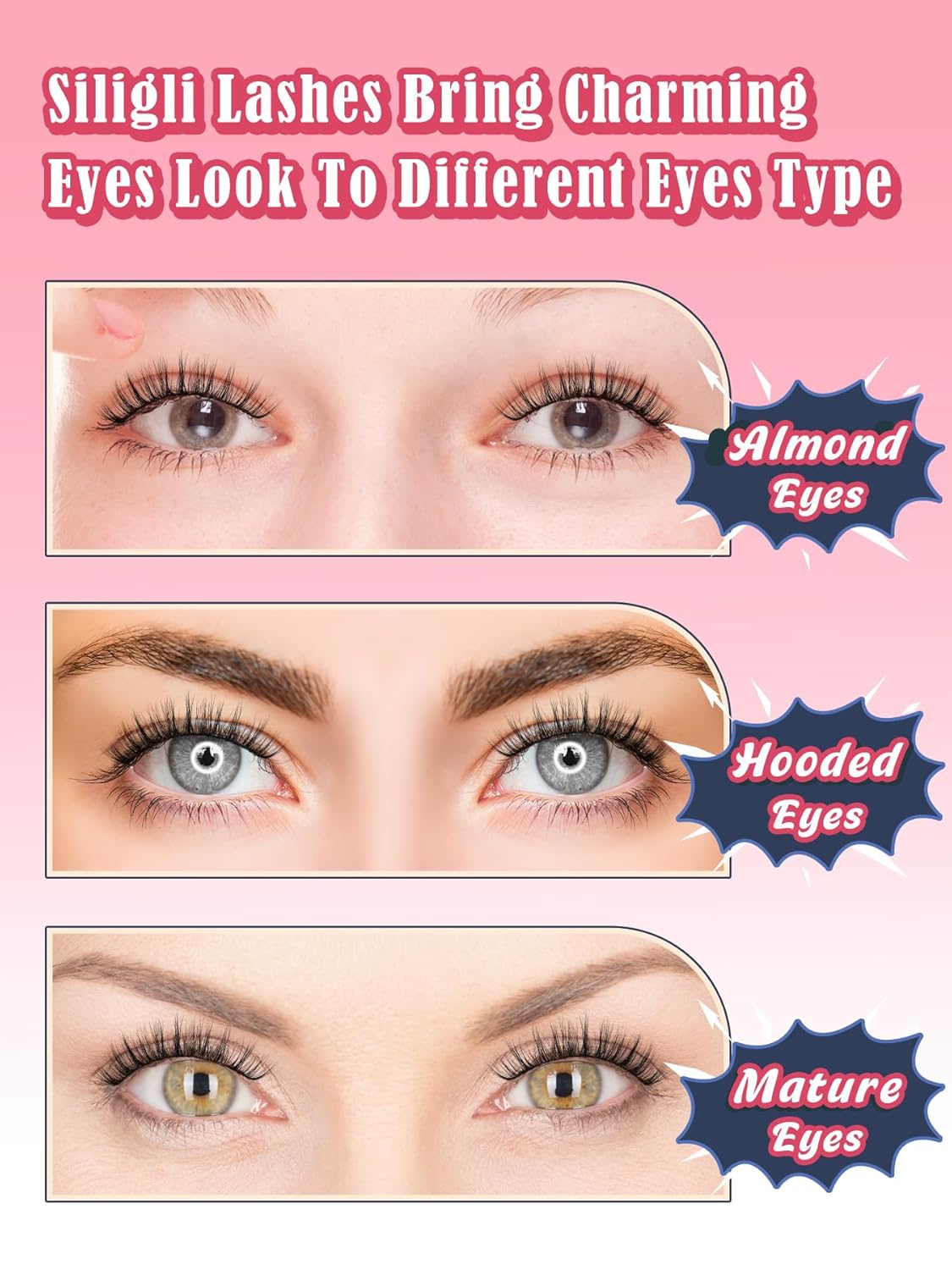 False Lashes Wispy Eyelashes Natural Look 15MM Fake Eyelash with 0.1MM Thin Band Lightweight 3D Volume Fluffy Eye Lashes C Curl Soft Lash Pack Siligli 7 Pair