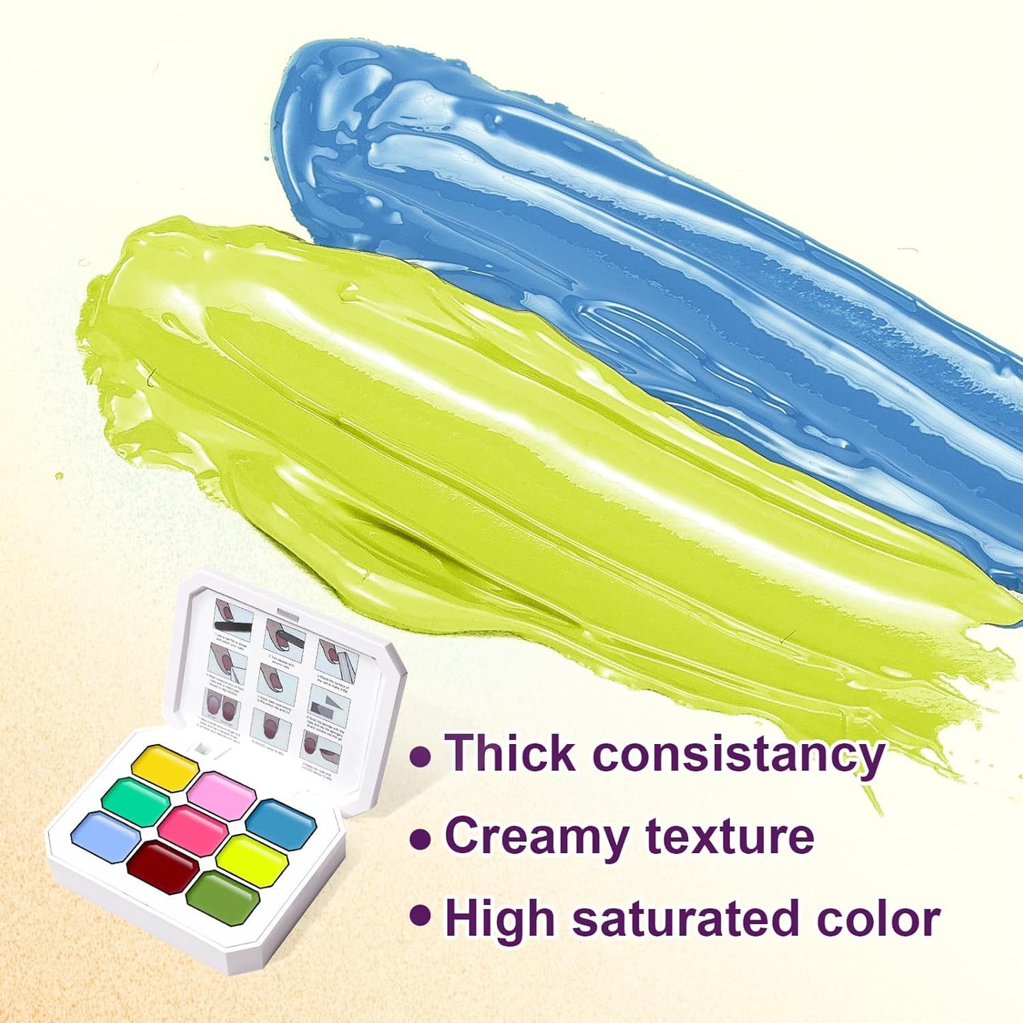 Gradient Painting Gel, 9 Bright Colors Ombre Gel Nail Polish Light Blue Pink Pigment Pat Nails Aura Nails French Manicure Soak Off UV Long-lasting No-wipe Home Salon DIY Nail Art ChromaGlow