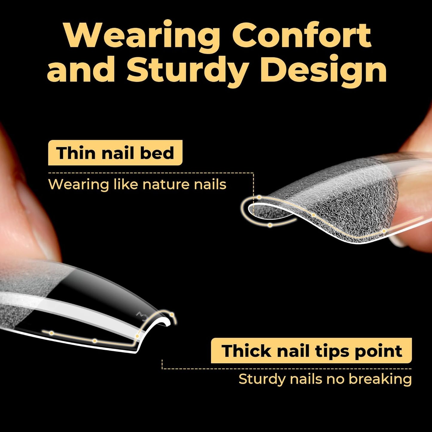 UNA GELLA Medium Coffin Nails Tips 600Pcs, Gel Nail Tips Coffin Pre Etched Press On Nails Fake Soft Gel Nail Tips For Nail Extension Ombre Stlye Art Home DIY Salon 12 Sizes