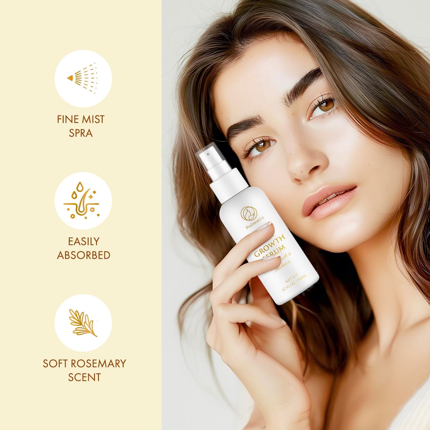 Hair Growth Serum: Rosemary Batana Castor Oil Rice Water Biotin Hair Oils for Hair Growth - Hair Growth Thickening Product - Hair Loss Treatments for Women Men(50 ML)