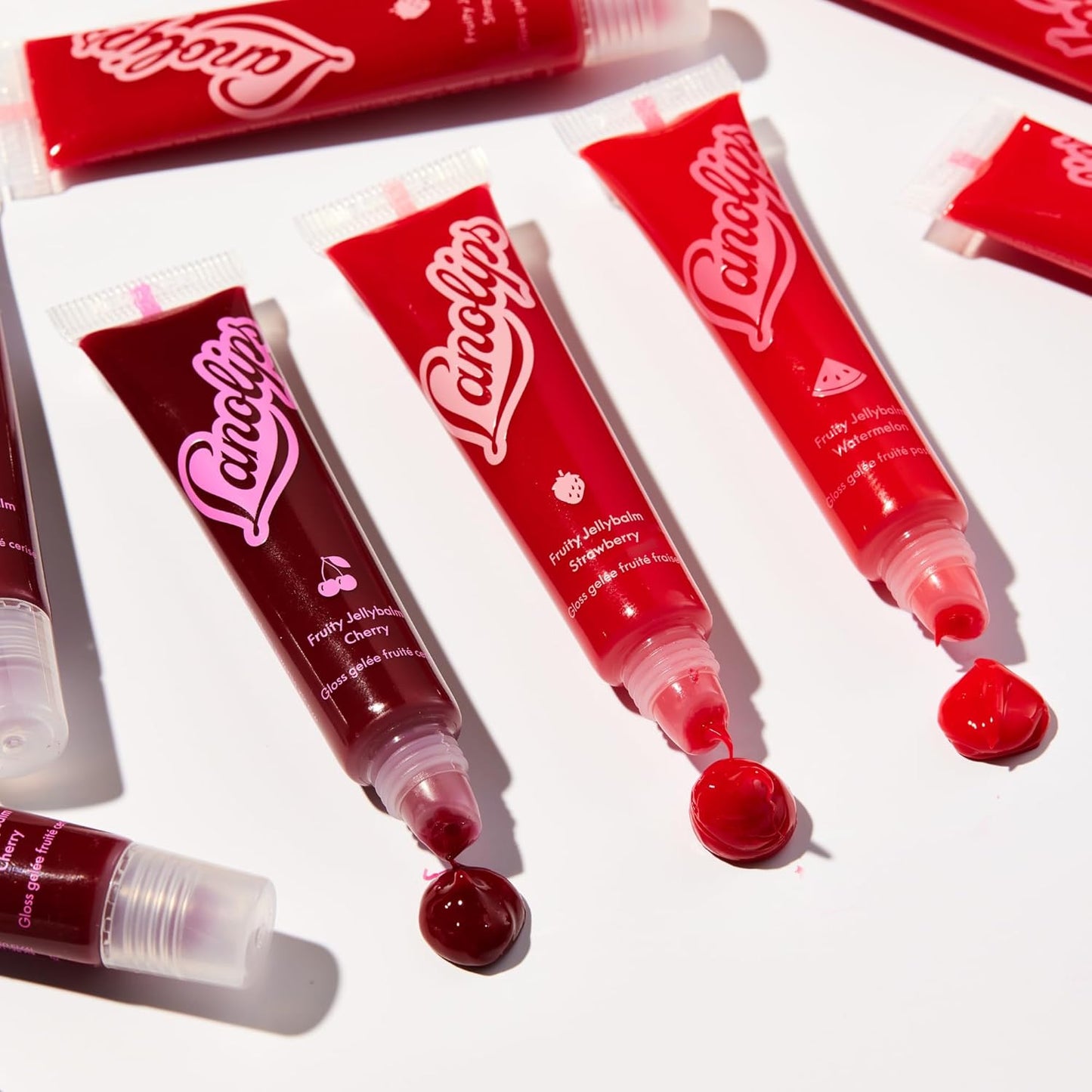 Lanolips Fruity Jellybalm - Tinted Lip Balm to Deepen, Brighten & Enhance - Moisturizing Lanolin Lip Balm & Jelly Lip Gloss - Everyday Lip Makeup - Cherry (10g / 0.35oz)