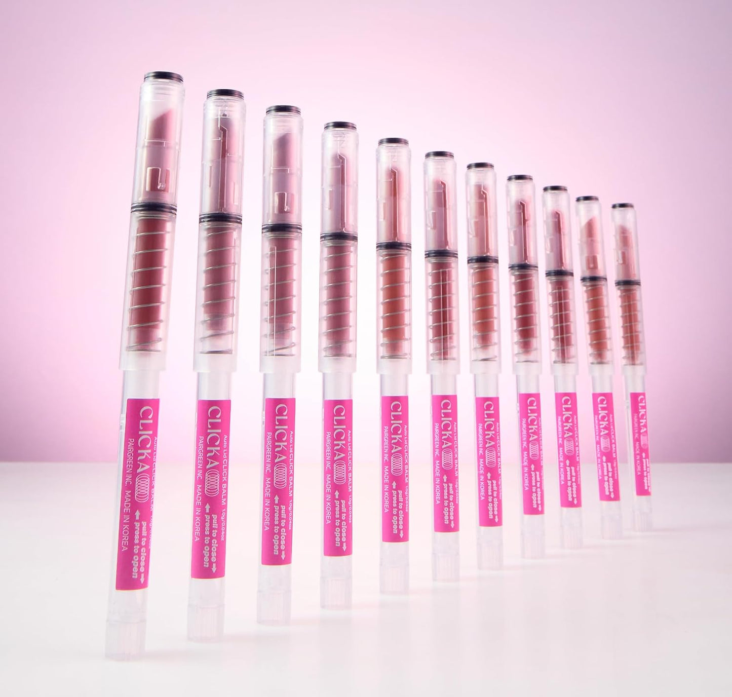 One-Touch Retractable Tinted Lip Balm, Moisturizing Lip Gloss with Menthol (Real Redberry) Korean Lip Care