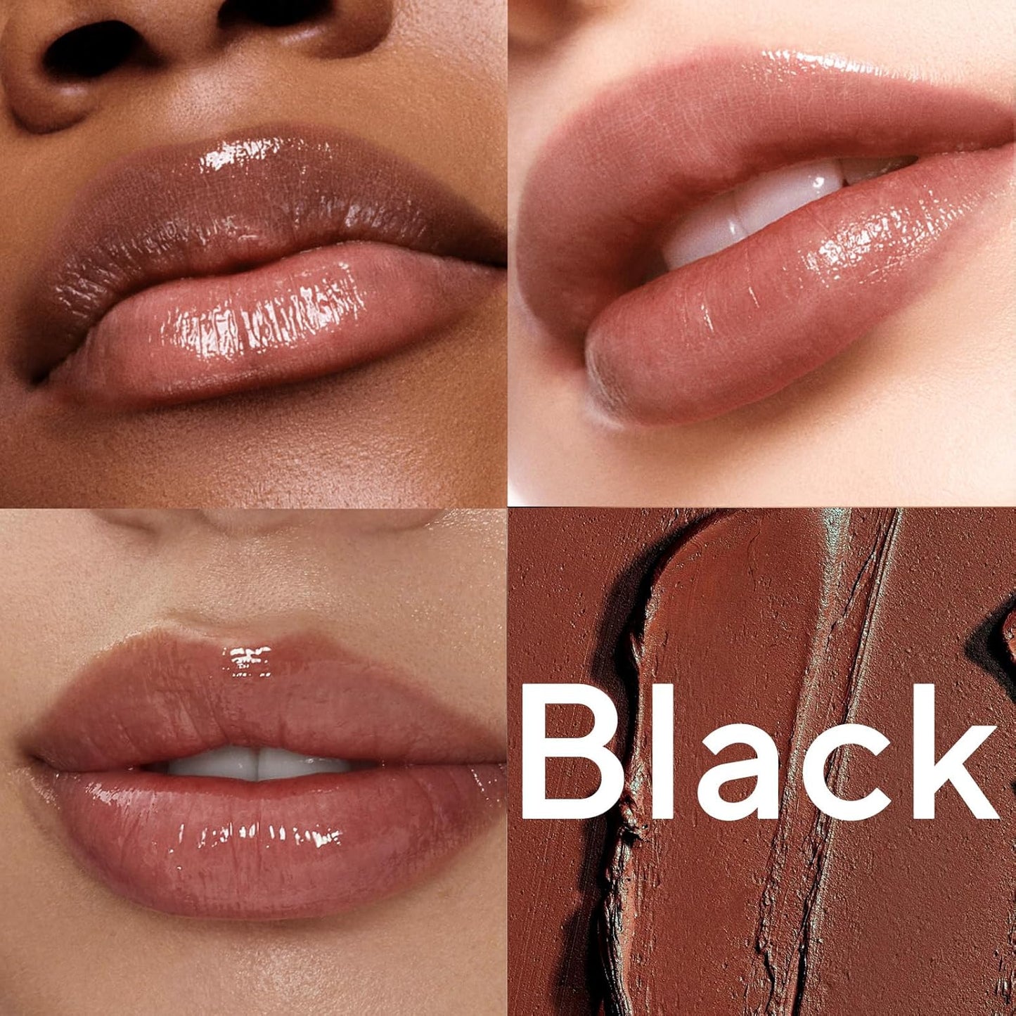 Honey Lipstick Tinted Lip Balm, Sheer Lightweight Lip Stain for All Skin Tones, Moisturizing Nourishing Lipstick for Women All Skin Tones, a Hint of Natural Cherry Tint, Pack of Black & Pink