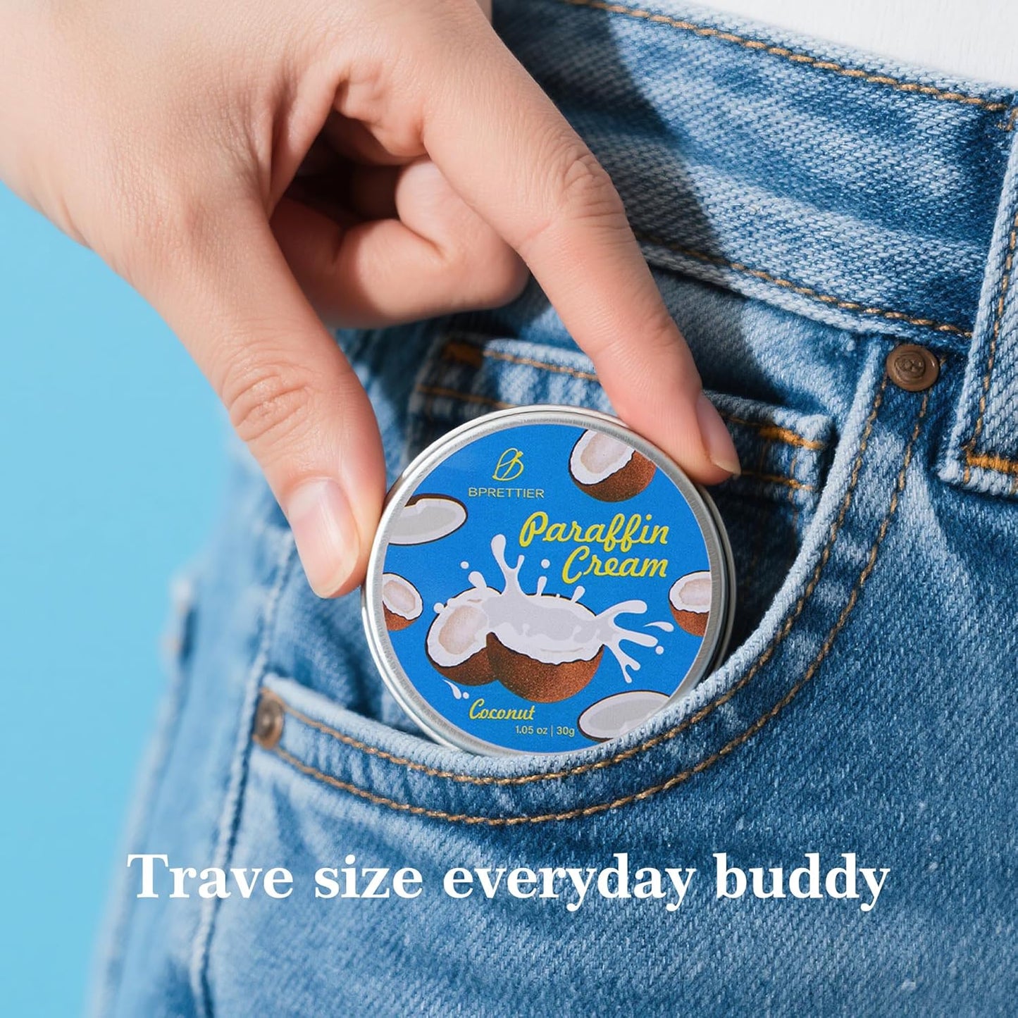 Cold Paraffin Wax Hand and Feet Nourishing Cream - No Heat Needed - Shea Butter Cuticle Care Balm - Coconut Scent - at Home Spa Results Without Melting Kits