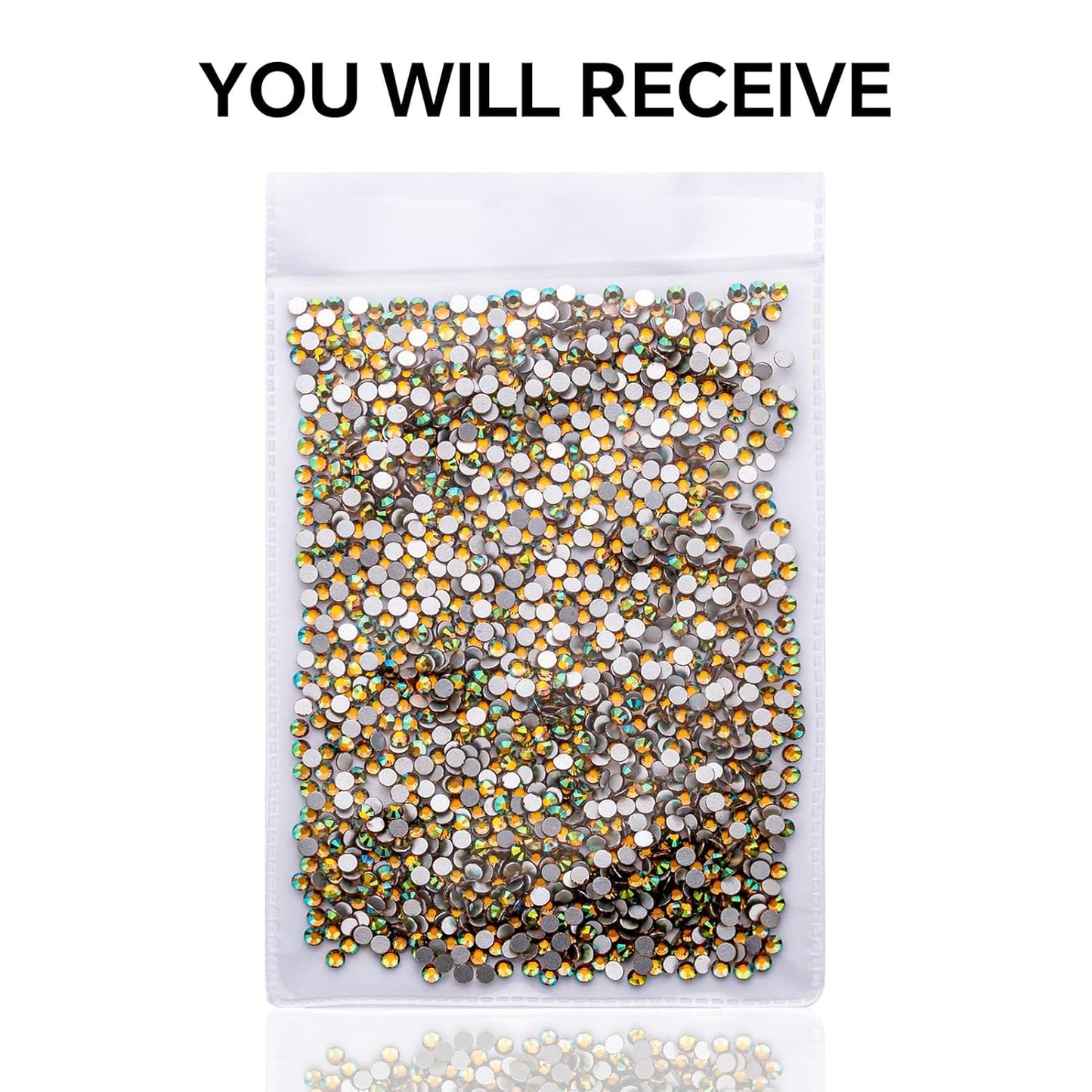 1440Pcs Dawn Light Crystal Rhinestones,Glass Flatback Rhinestones Gemstones for Nail Face Makeup Art Crafts Clothes Decoration -(SS12,3.0mm,Dawn Light)