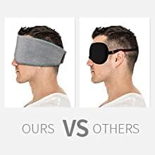 FRESHME Deluxe Cotton Sleep Mask Gift Set - 100% Blackout Large Comfortable Blindfold Adjustable Eye Mask Pillow in Gift Box for Men Women Side Sleeper Travel Meditation Airplane
