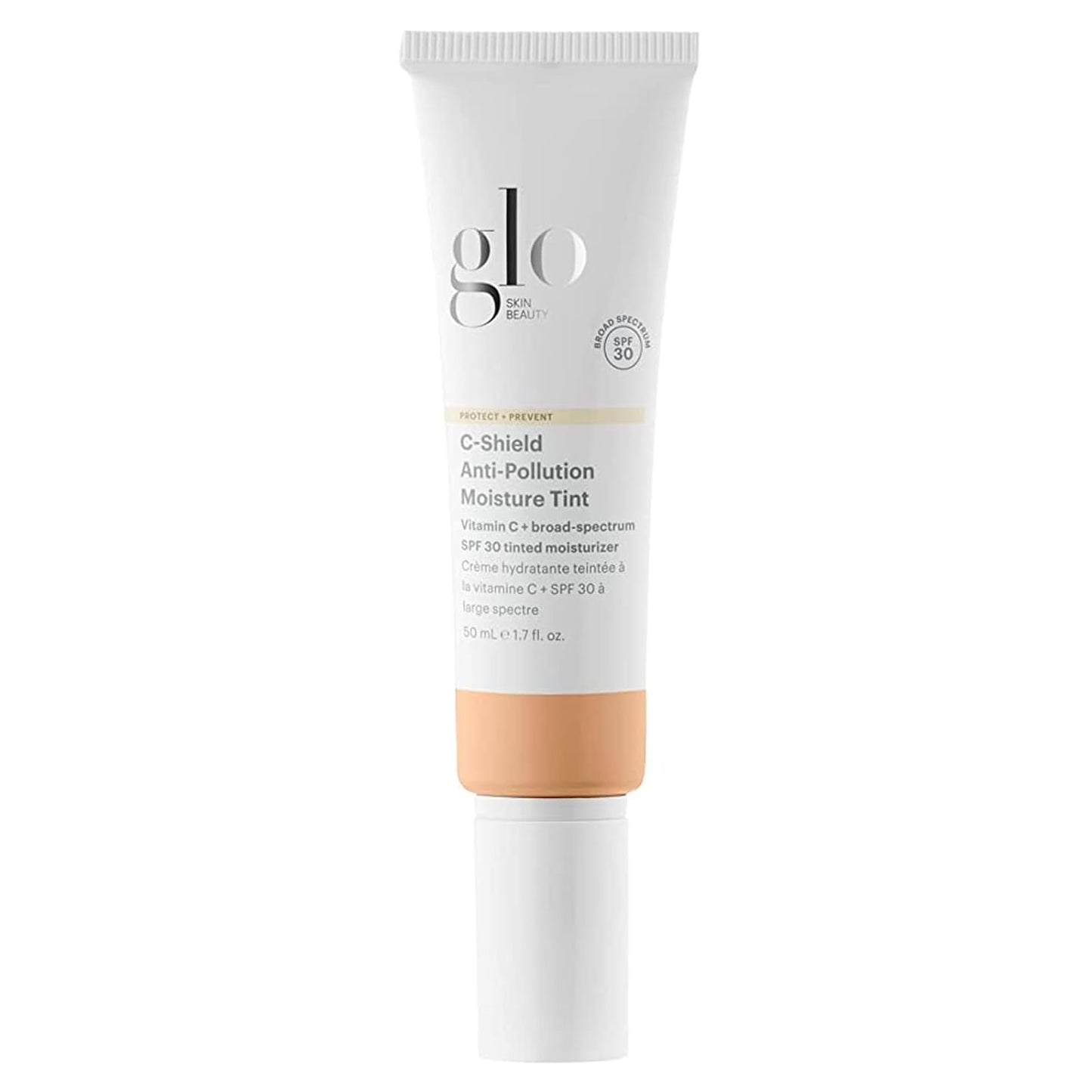 Glo Skin Beauty C-Shield Anti-Pollution Moisture Tint - Tinted Moisturizer With SPF 30 for Face, Broad Spectrum Protection & Vitamin C, 1.7 Oz (2N-Light)
