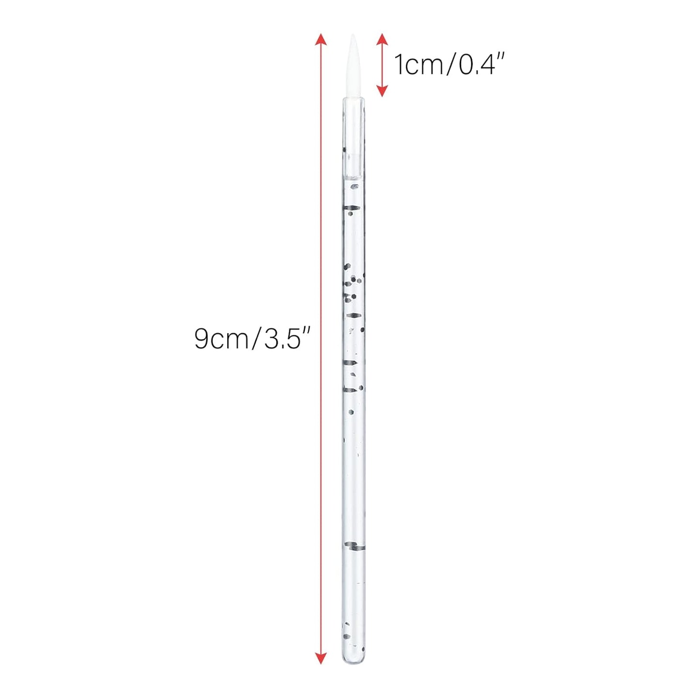 G2PLUS 100PCS Disposable Eyeliner Brushes, Eyebrow and Liner Brush Applicator, Cosmetic Eye Wands for Lip Liners, Eye Makeup, Eyelashes and Detail Painting (Crystal Black)