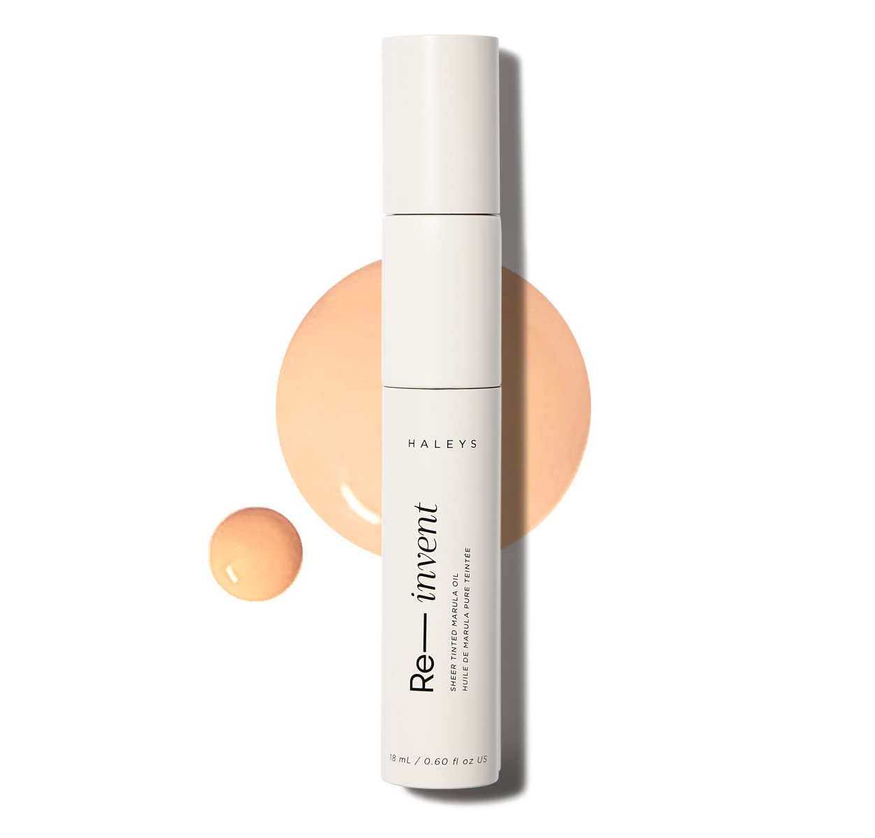 HALEYS Re-invent Sheer Tinted Marula Oil (Light/Medium Warm), Skin Tint, Tinted BB Moisturizer, Tinted Foundation, Face Oil, Hydrate Skin, Flexible Shades, Low to Med Coverage, For All Skin Types