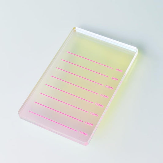 Grafting False Eyelash Acrylic Extension Pallet, Eyelash Extension Glue Tweezers Plate Pad Makeup Palette Individual Training Tools (Dazzling 4.72x2.95inch)