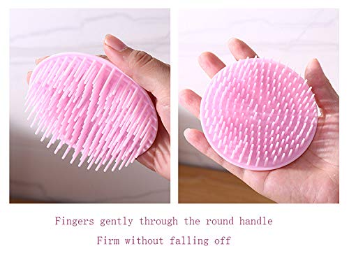 Hair Scalp Brush Dandruff Cleaning Brush Shower Scalp Shampoo Brush Scalp Massager Pack of 4(Green and Yellow)