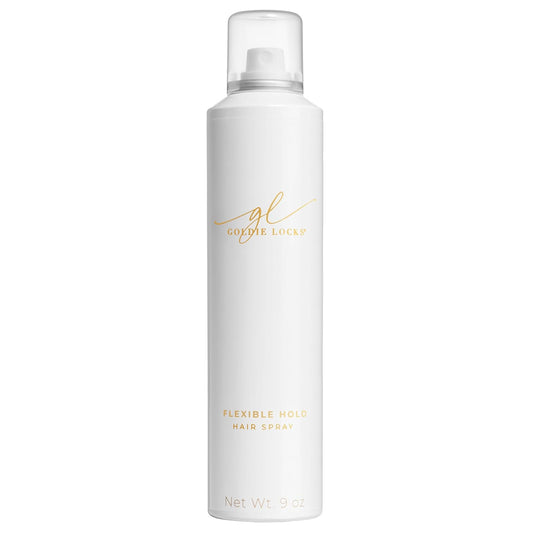 Goldie Locks Flexible Hold Hairspray - Lightweight, All-Day Hold & Brushable Finish - Humidity Resistant - Safe for Extensions & Color-Treated Hair - Protein-Free - 9 oz