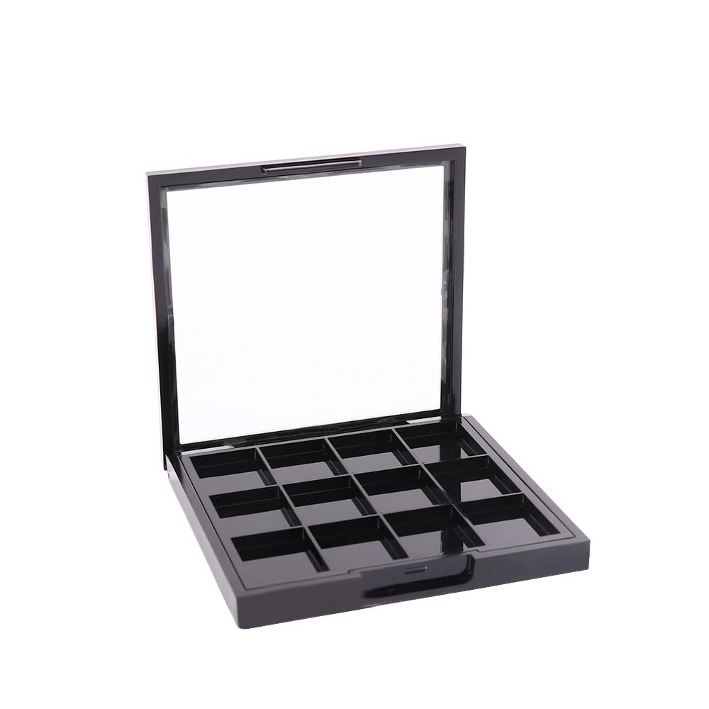12 Grids Empty Eyeshadow Palette DIY Eyeshadow Makeup Palette Lipstick Container Empty Makeup Storage Box for Blush Lipstick