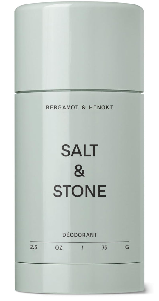 SALT & STONE Aluminum Free Deodorant | Extra Strength 48 Hour Protection for Women & Men | Made with Seaweed Extracts, Shea Butter & Prebiotics (Bergamot & Hinoki)