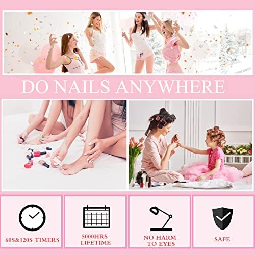 Mini UV Light for Gel Nails Innovative 18w Nail Lamp with LCD Portable USB UV Lamp for Gel Nail Professional for Manicure (G-mini)