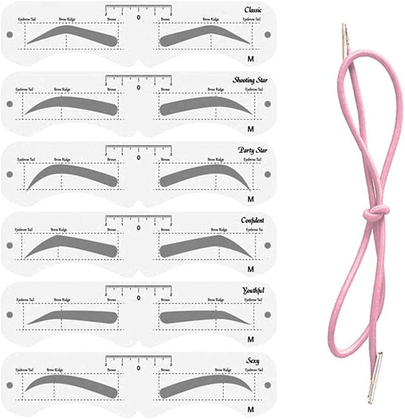 Eyebrow Stencils,Reusable Eye Brow Drawing, DIY Eyebrow Shaping Grooming Template Card Women Beauty Set