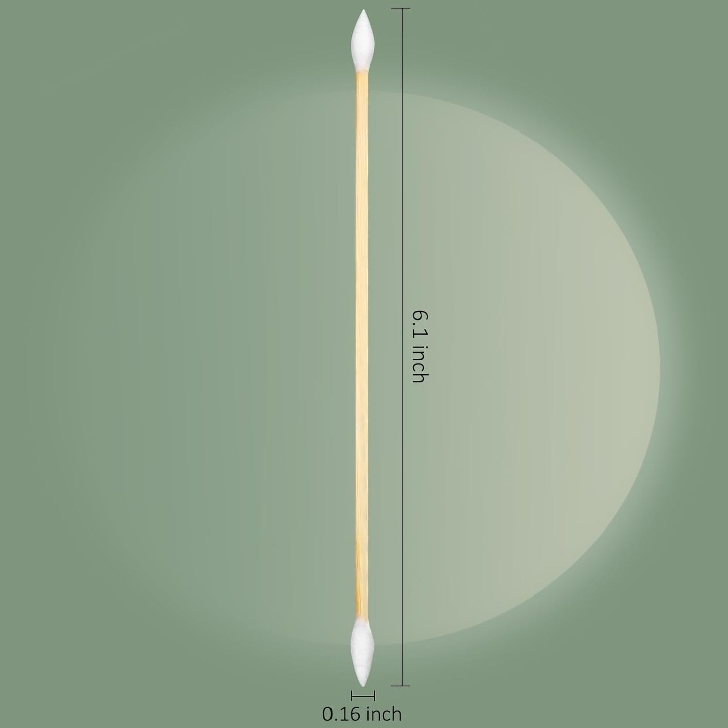 Gun Cleaning Swabs, Double-Ended 6'' Pointed Tip, Biodegradable Bamboo Cotton Buds 500 Count