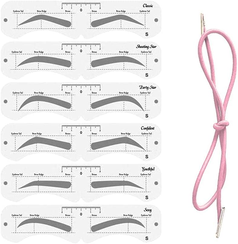 Eyebrow Stencils,Reusable Eye Brow Drawing, DIY Eyebrow Shaping Grooming Template Card Women Beauty Set