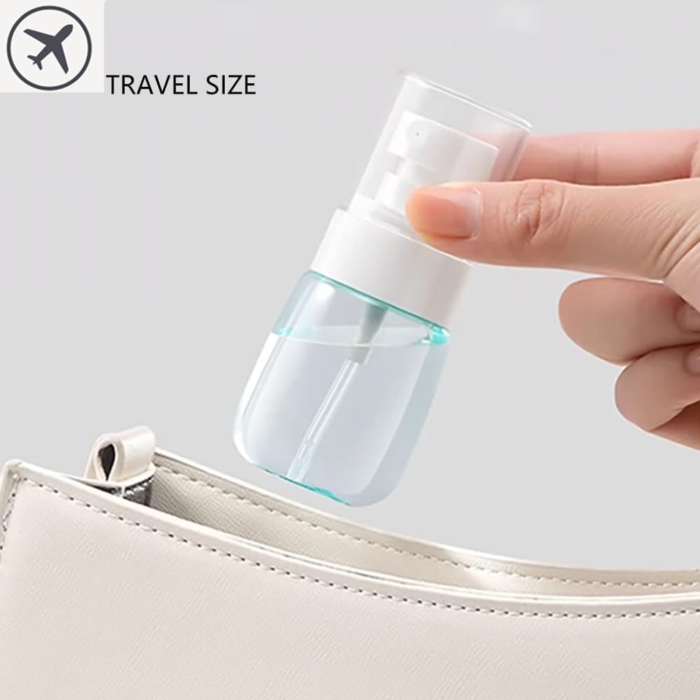 Empty Fine Mist Spray Bottle Travel Refillable Perfume Container Small Cosmetic Plastic Bottle for Face Hair Makeup 2 Pack