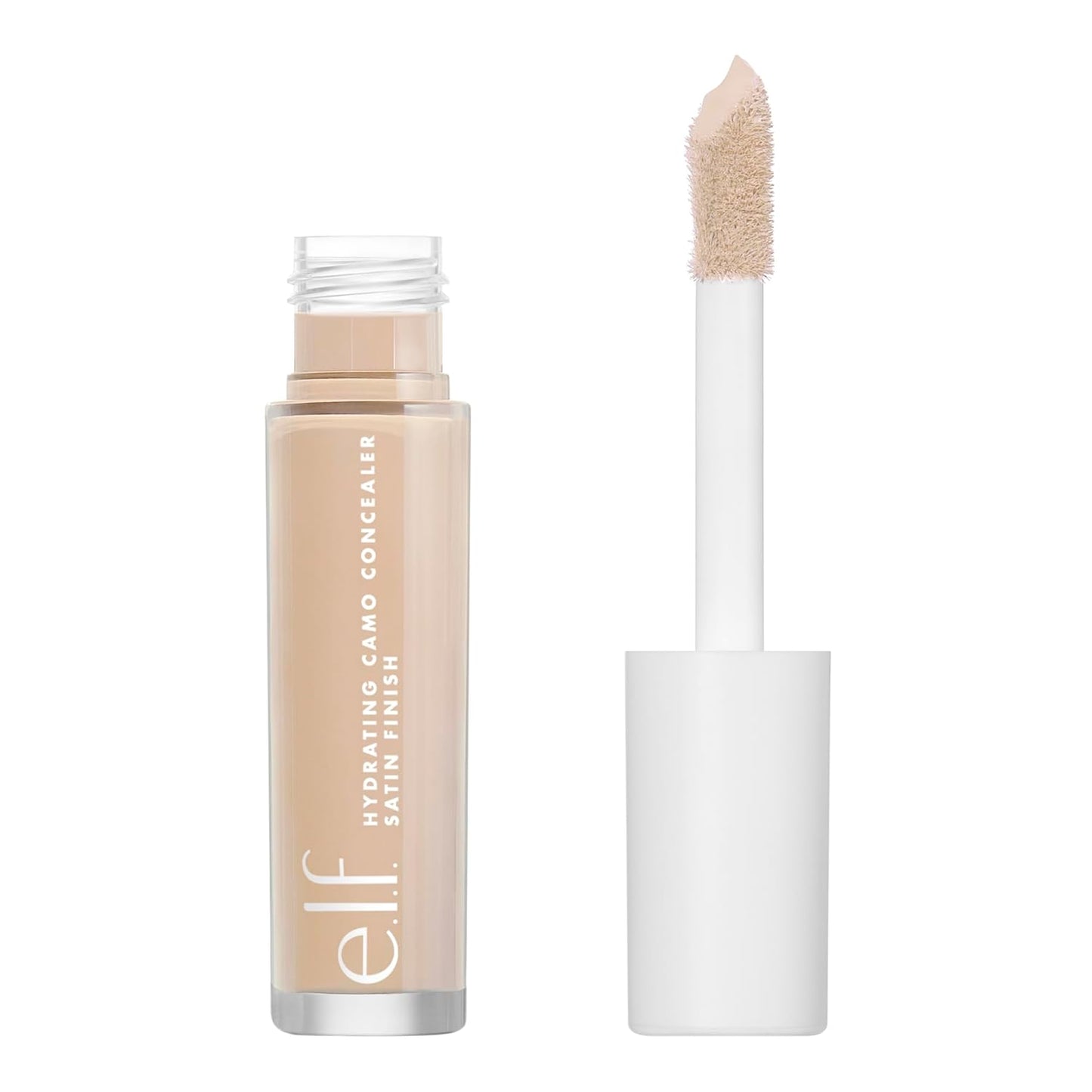 e.l.f. Hydrating Camo Concealer, Covers Blemishes & Under-Eye Circles, Full-Coverage & Delivers A Satin Finish, Vegan & Cruelty-Free, Light Peach