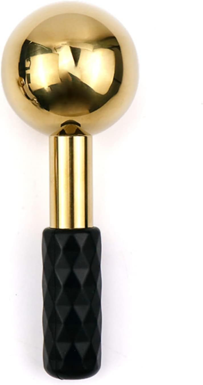 Globes for Facials, Cooling Roller for Face, Cryo Sticks Massager for Face Neck & Eyes, Cold Roller Skin Care for face Puffiness, Dark Circles, Wrinkles, Collagen Production (Gold)