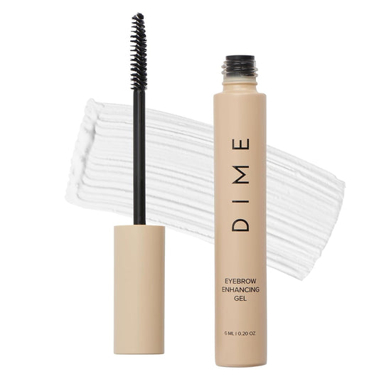 DIME Beauty Eyebrow Enhancing Gel, Clear Eyebrow Gel to Promote Fuller, Thicker, Stronger Brows, 0.20 oz / 6 mL