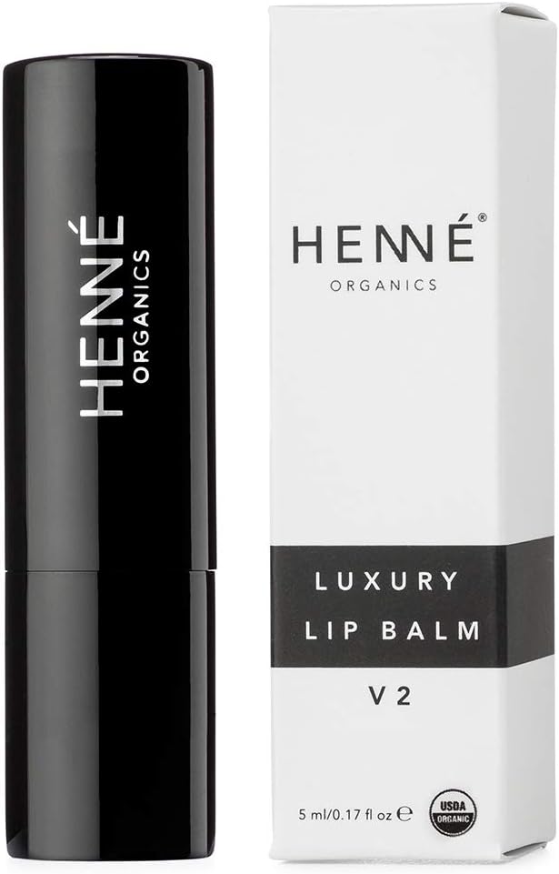 Henné Organics Luxury Lip Balm V2 - Natural and Organic Moisturizer - 0.15 Ounce Stick