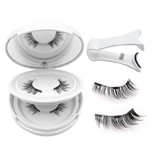 Ealra Craft Magnetic Eyelashes with Applicator,Reusable Magnetic Eyelashes Natural Look,Easy to Wear and Remove Soft Lashes kit(Natural+Simple)