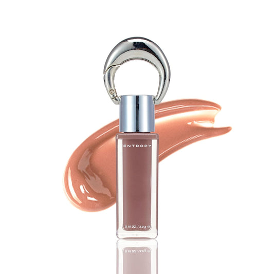 ENTROPY Makeup 2-in-1 Charm Shiny Glowy Lip & Cheek Gloss Tint Keychain, High Pigment Glossy Lip Color & Plumping Gloss, C6 Water Wood Charm