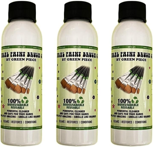 Green Piece® Paint Brush (Pack of 3 Paint Brush Cleaner)