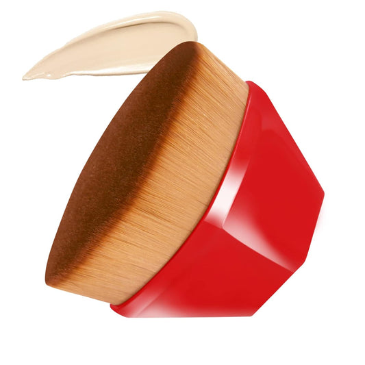 Foundation Brush, Daubigny Perfect Makeup Brush for Face Blush Liquid Powder Foundation Brush for Blending Liquid, Cream or Flawless Powder Cosmetics with Protective Case (Red)