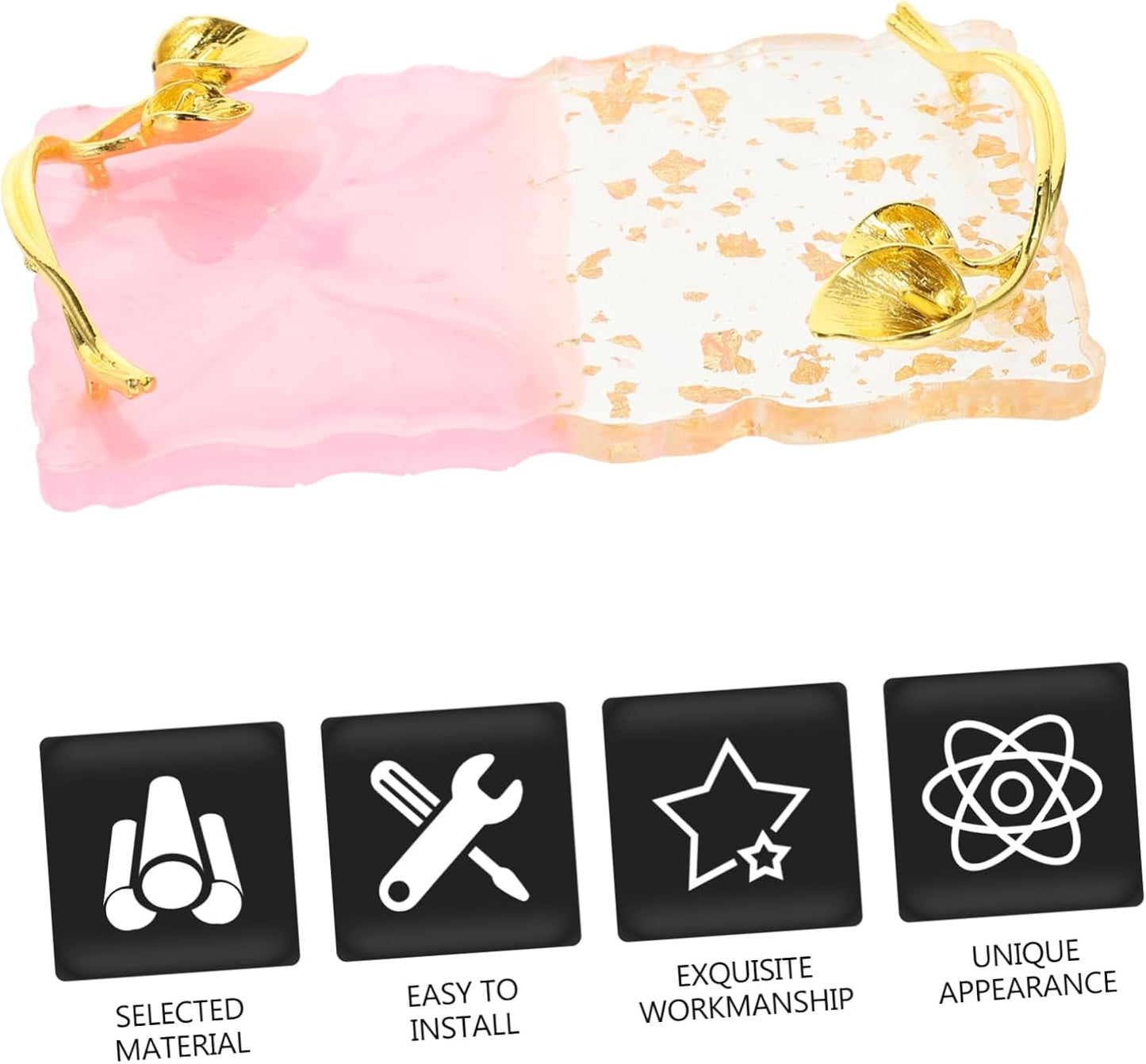 FOMIYES 5pcs Nail Palette Polish Plate Nail Design Nail Dish Makeup Mixing Pallet Nails Stickers Nail Polish Tray Nail Display Tray Vintage Frame Nail Stand Copper Plating Make up Bracket