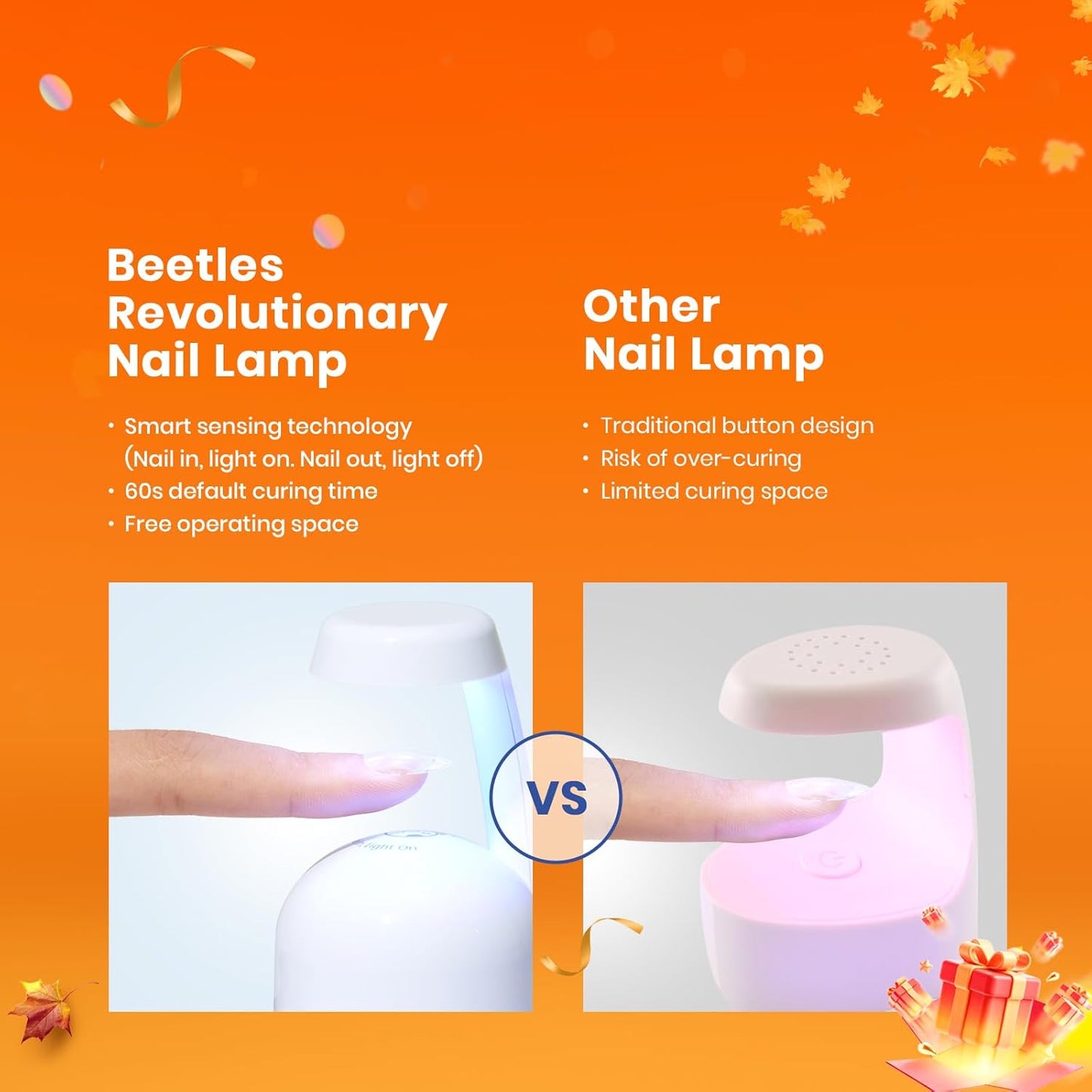 Beetles Gel Nail Kit, Short Almond Nail Tips Easy Extension Set 240 Pcs Pre Shaped Clear Full Cover Fake Nails Tips with 5 In 1 Nail Glue Uv Led Lamp DIY Manicure Gifts for Women