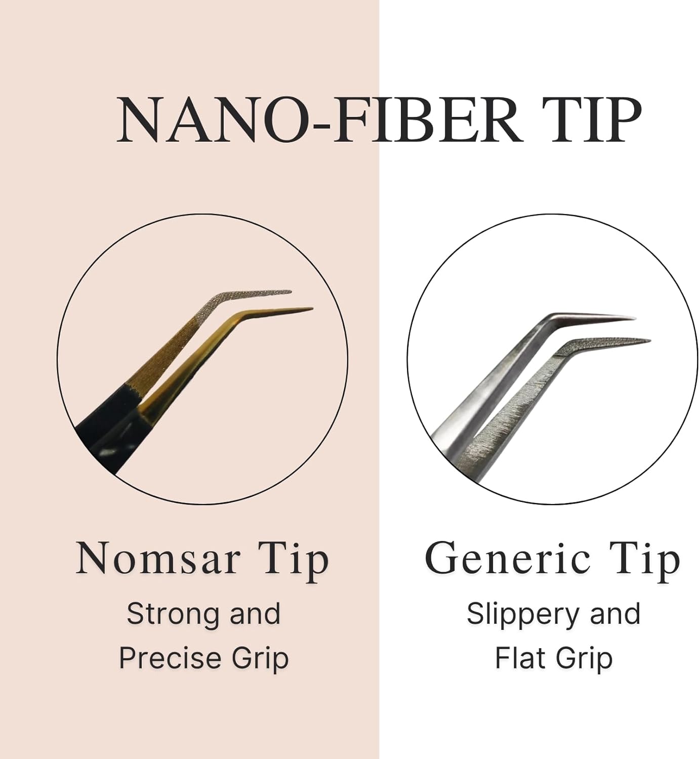 Eyelash Extensions Tweezers, Set of 3 - Stainless Steel with Diamond Grip for Volume lash Extension - Fiber Tip Tweezers for Multipurpose & Application (Light Green)