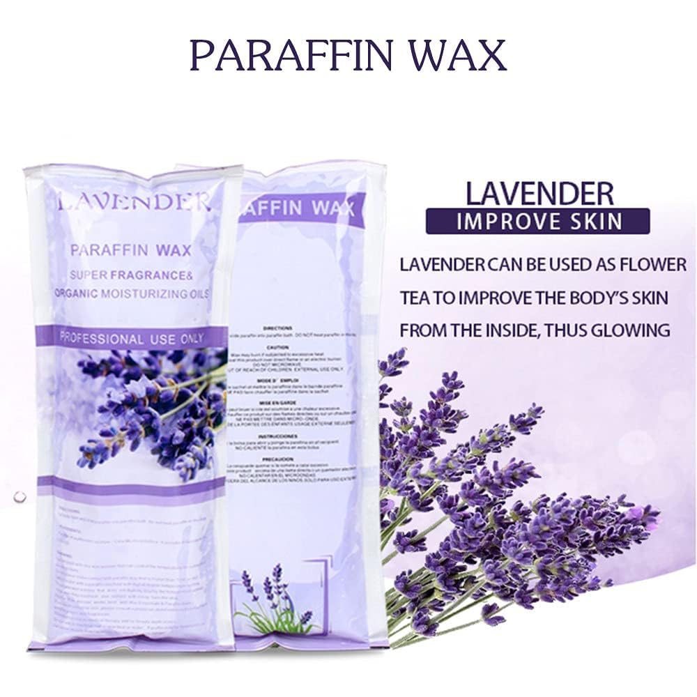 Toyar Paraffin Wax Refills, 12 Pack Lavender Scented Paraffin Wax Beads Blocks for Paraffin Bath, Paraffin Wax Machine Refills for Hand Feet Dry Skin,Rrelieves muscle fatigue, Hydration and nourish