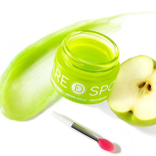 Sleeping Lip Mask Green Apple - Repair for Dry Cracked Lips, Infused with Vitamin C and Shea Butter, Lip Mask Nourish and Revitalize Overnight, Wake to Softer, Smoother, Glow Lip - 0.42 Fl Oz