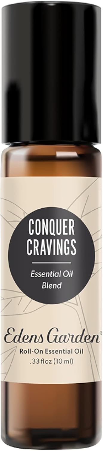 Edens Garden Conquer Cravings Essential Oil Roll-On Blend- 100% Pure Premium Grade, Natural, Therapeutic, Aromatherapy, Kid & Skin Safe, The Best for Health, Wellness Pre-Diluted 10 ml (.33 fl oz)