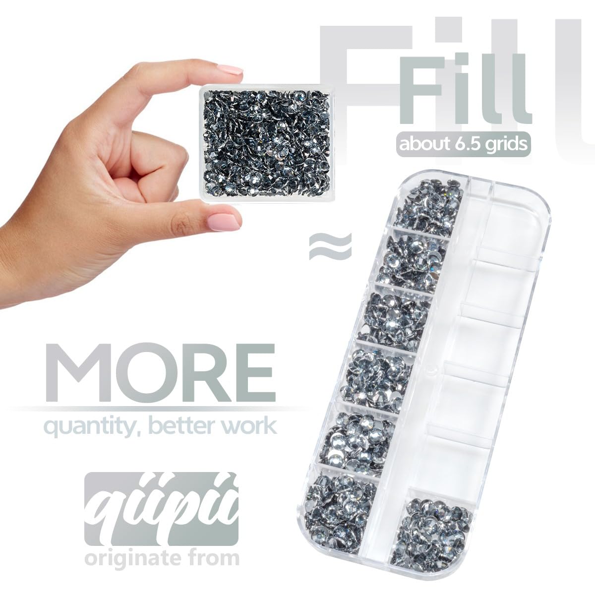 Dark Gray Resin Rhinestones for Crafting 3mm 4mm 5mm Crystal Black Diamonds Flatback Stones Non-Hotfix Crystals Gems Charms Charms for Nails Face Eyes Makeup Tumblers Bottles DIY Crafts Shoes