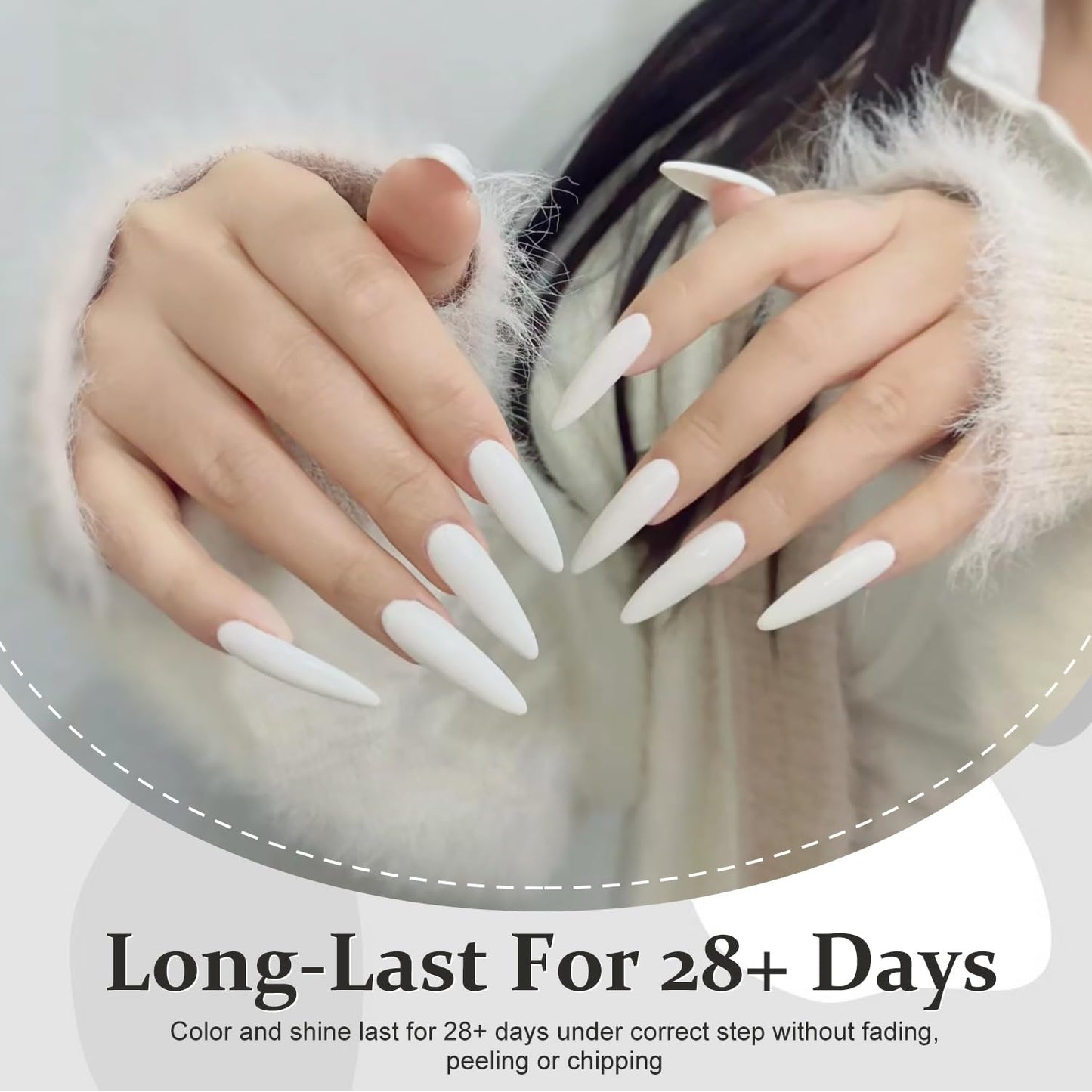 Major Dijit Quick Dry Nail Polish 12ml/0.41fl oz White Regular Lacquer Fast Drying & Long Lasting Polish Art Effect for Salon