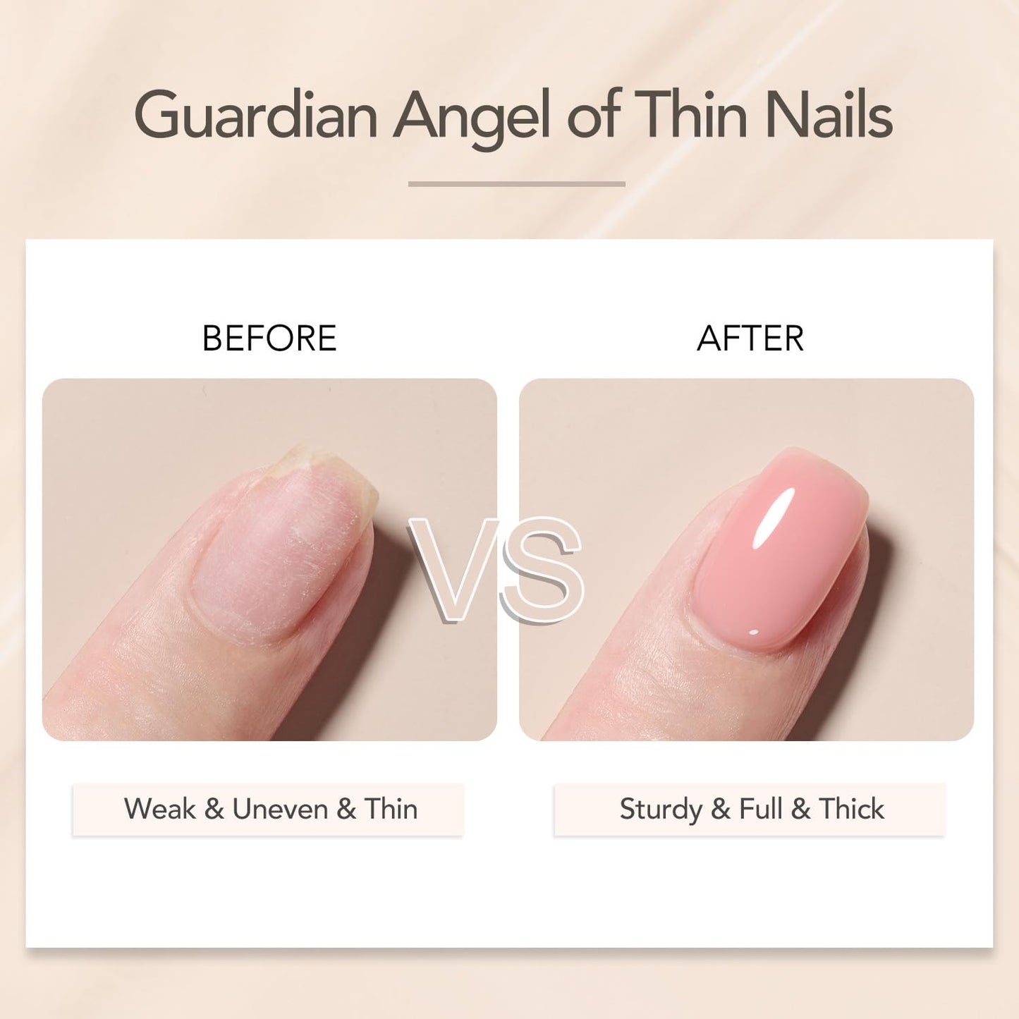 GAOY 6 Colors Rubber Base Gel Set, Jelly Builder Base Nail Gel Nude Sheer White Pink, 2-in-1 Soak Off Nail Strengthener, Blush Jelly