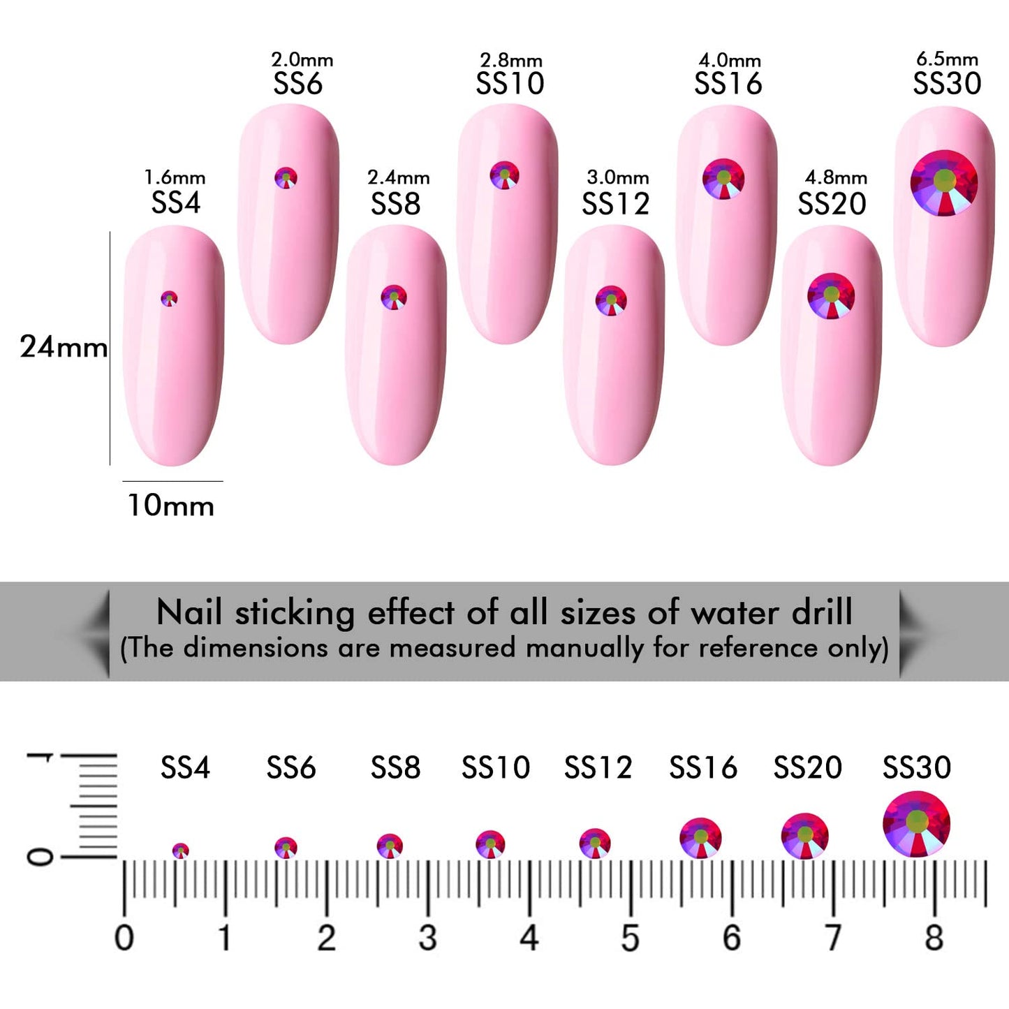 1440Pcs Red Ab Crystal Rhinestones,Glass Flatback Rhinestones Gemstones for Nail Face Makeup Art Crafts Clothes Decoration -(SS16,4.0mm,Red Ab)