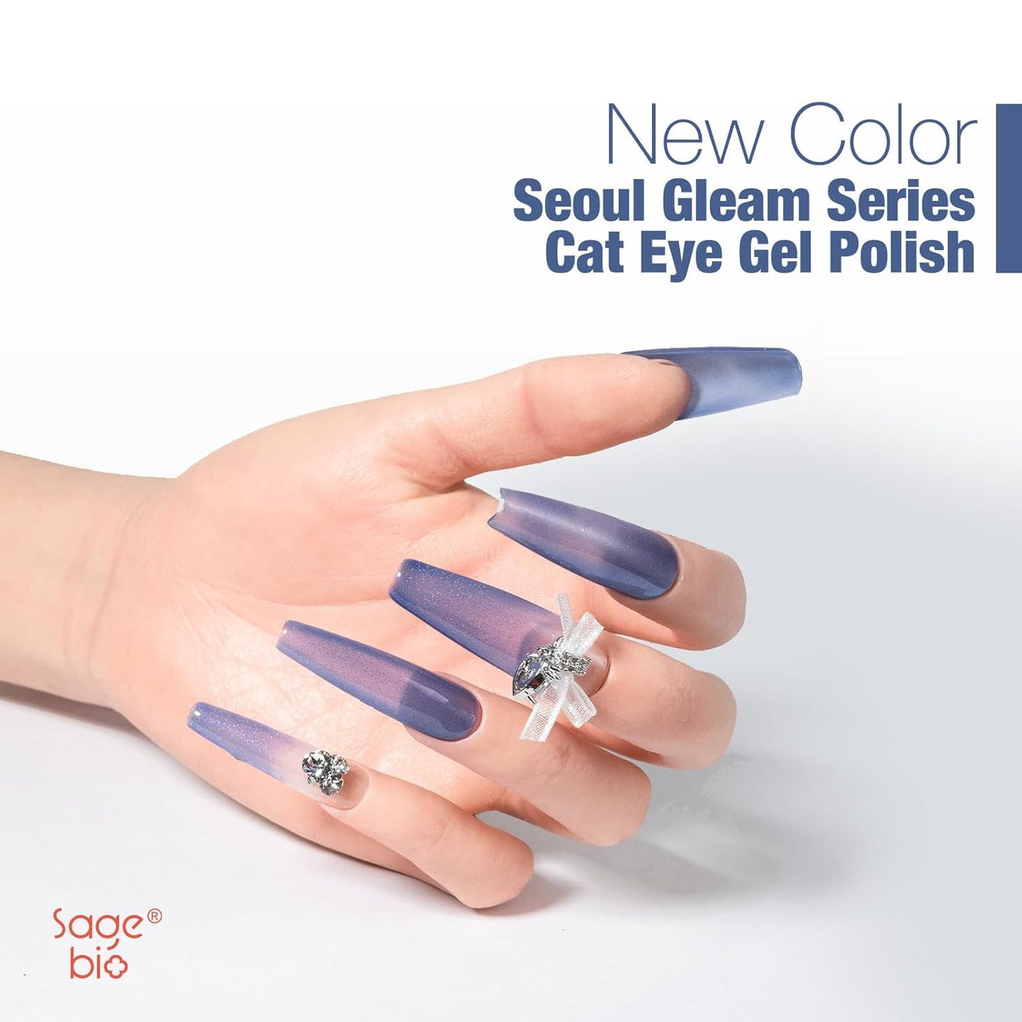 15ml Cat Eye Gel Nail Polish with Magnet Shimmer Glass Bead Effect 13