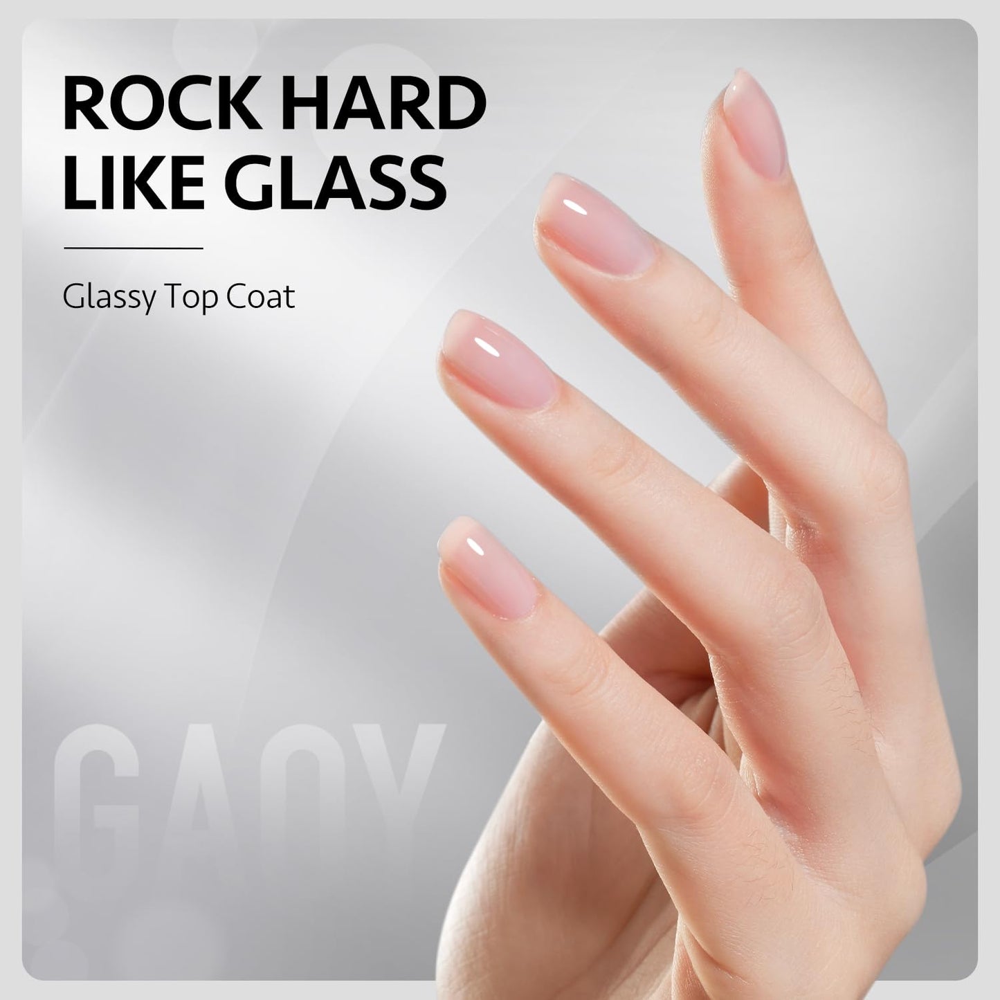 GAOY Gel Top Coat, Builder Gel and Base Coat Set, 3 Pcs 16ml Clear Glossy No Wipe Combination for UV Light Cure