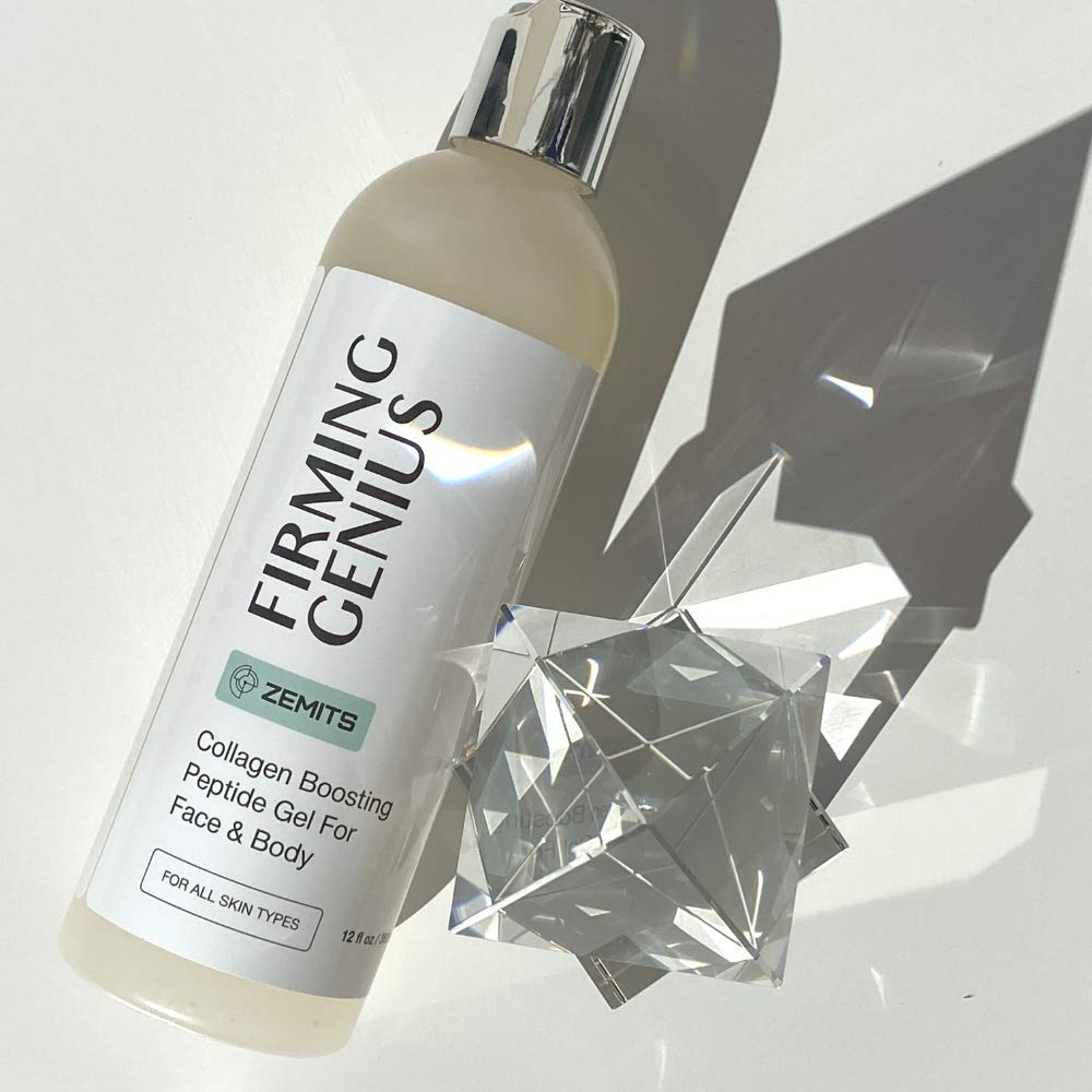 FirmingGenius | Conductive Gel - Collagen Boosting Peptide | Hyaluronic Acid, Hazelnut Oil, Sunflower Oil, Vitamin E | Facial & Body Treatments |12 fl oz