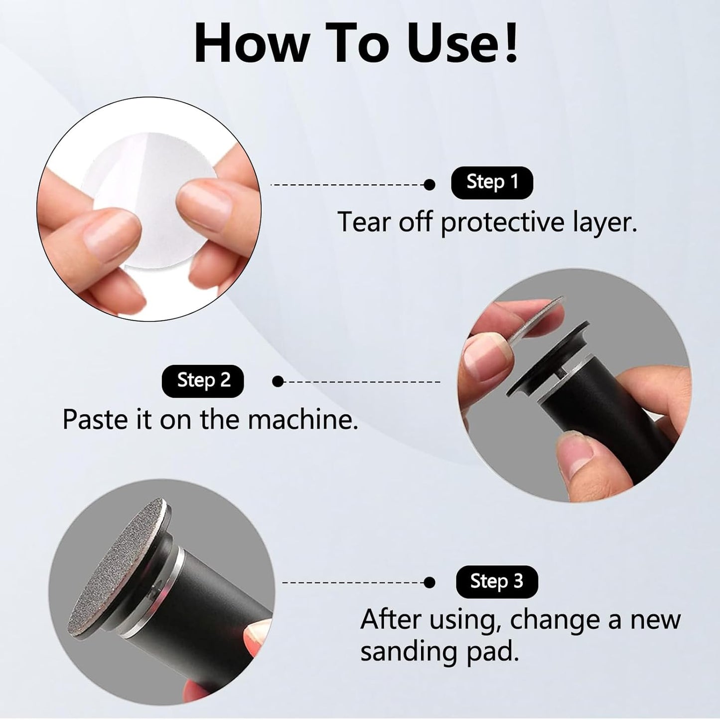 60 Pcs Replaceable Sandpaper Refill Discs for Electric Foot File Callus Remover Foot Care Dead Skin Cracked Hard Skin Removal - Coarse 80 Grit