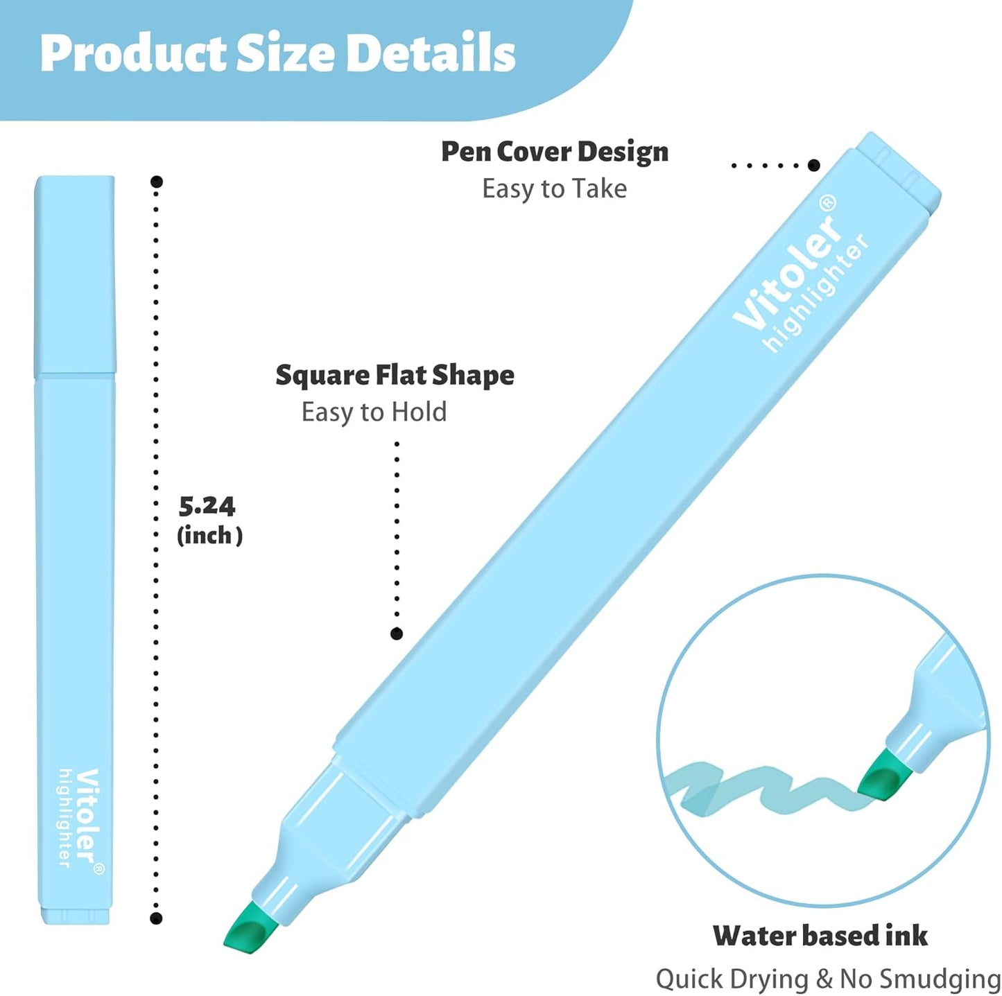 Highlighters,10Pcs Bible Highlighters,Chisel Tip Bible Markers,Pastel Purple Highlighter for Journaling Planner Notes School Supplies, assorted colors no bleed Pens