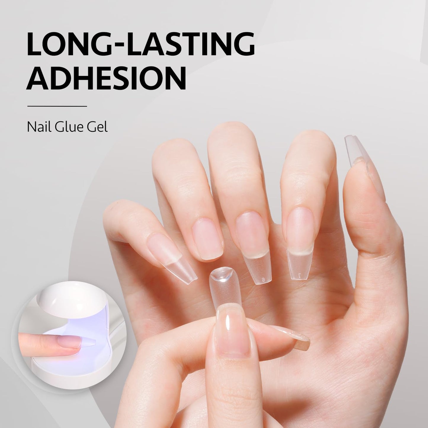 GAOY Gel Top Coat, Nail Glue Gel and Base Coat Set, 3 Pcs 16ml Clear Glossy No Wipe Combination for UV Light Cure